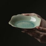 Crackle Glaze Porcelain Hutian Kiln Ice Crazing Petal Tea Boat