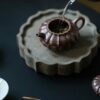 Fully-Handmade-Naturally-Mixed-Zini-Duanni-Clay-Ribbed-Shape-Heling-style-160ml-Yixing-Teapot11 Fully Handmade Naturally Mixed Zini Duanni Clay Ribbed Shape Heling-style 160ml Yixing Teapot
