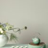 Hand-painted Ceramic Cloud Green Resting Cat With Bamboo Tray Chinese Tea Set