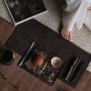 Handmade Hammered Texture Wabisabi Style Iron Mountain Sparrow Dry Brew Tea Tray