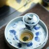 Handmade-Hand-painted-Blue-and-White-Porcelain-cabbage-motif-50ml-1-Gaiwan-1-Cup-Gaiwan-Set5 Handmade Hand-painted Blue and White Porcelain cabbage motif 50ml 1 Gaiwan 1 Cup Gaiwan Set