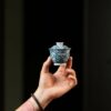 Handmade Qinghua Porcelain plum blossom on green ground 65cc Gaiwan Set Set Pre Order Ship In 20 Days
