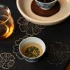 Handmade Qinghua Porcelain plum blossom on green ground 65cc Gaiwan Set Set Pre Order Ship In 20 Days