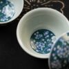 Handmade Qinghua Porcelain plum blossom on green ground 65cc Gaiwan Set Set Pre Order Ship In 20 Days