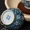 Handmade Qinghua Porcelain plum blossom on green ground 65cc Gaiwan Set Set Pre Order Ship In 20 Days