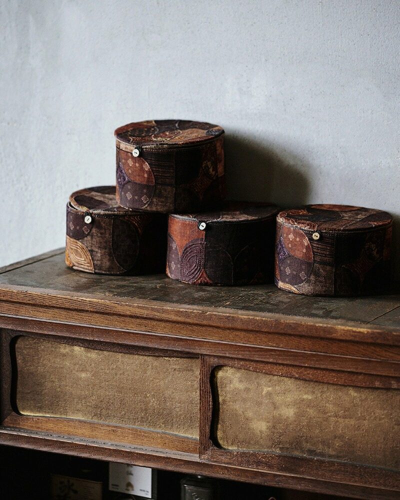 Handmade-Traditional-Fabric-embroidered-plant-dyed-patchwork-Tea-Ware-Storage-Case3-1 Handmade Traditional Fabric embroidered plant-dyed patchwork Tea Ware Storage Case