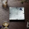 Handmade Vintage Style Tin Retro Square Tin Teapot Holder Tea Boat