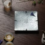 Handmade Vintage Style Tin Retro Square Tin Teapot Holder Tea Boat