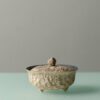 Handmade Wabi-sabi Ceramic Rustic stone-textured three-footed 80ml Gaiwan