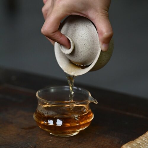 Handmade White Duanni White-thread Zisha Gaiwan with Warm Clay Tone Gaiwan