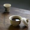 Handmade White Duanni White-thread Zisha Gaiwan with Warm Clay Tone Gaiwan