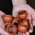 Half Handmade Zhuni Round Jar Shaped 25ml Tasting Tea Cup