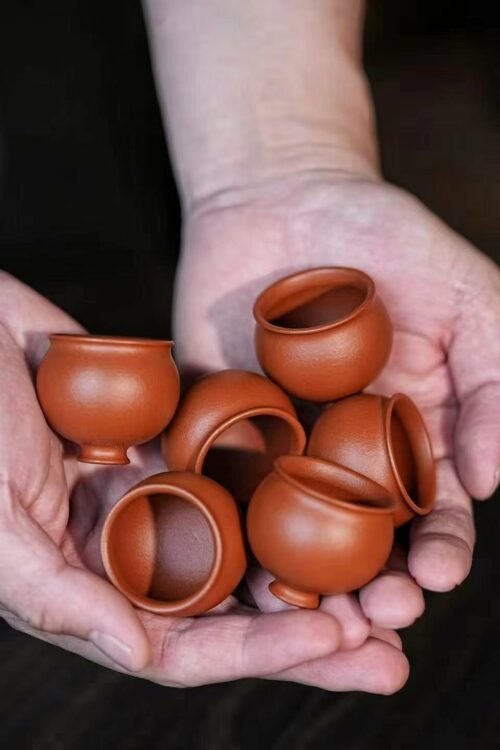 Half Handmade Zhuni Round Jar Shaped 25ml Tasting Tea Cup