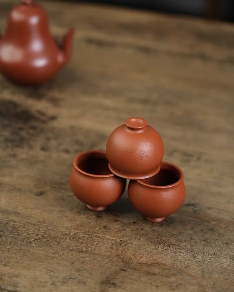 Half Handmade Zhuni Round Jar Shaped 25ml Tasting Tea Cup