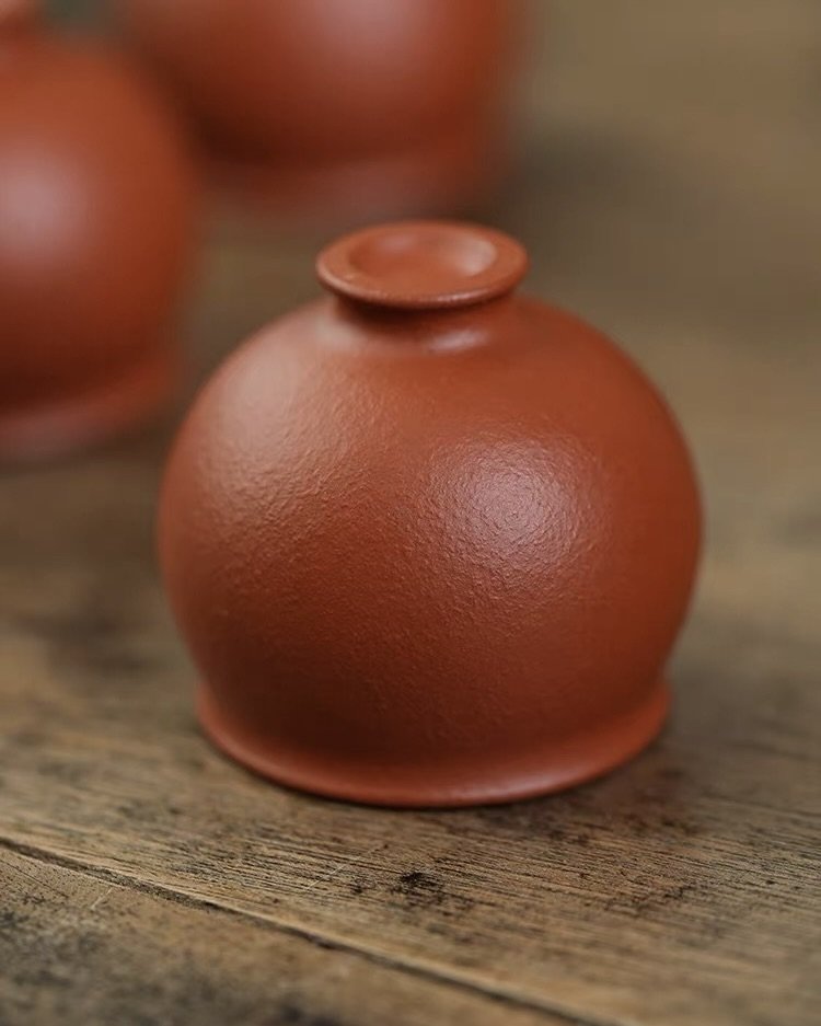 Half Handmade Zhuni Round Jar Shaped 25ml Tasting Tea Cup