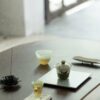 Hand-painted-Ceramic-Hand-painted-pond-goose-motif-and-bamboo-knot-shape-ceramic-gaiwan-Gaiwan4 Hand-painted Ceramic pond goose motif and bamboo knot shape ceramic Gaiwan