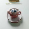 Hand-painted Porcelain Crab Pattern Gradient Pink Pear-Shaped 90ml Chinese Teapot