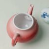 Hand-painted Porcelain Crab Pattern Gradient Pink Pear-Shaped 90ml Chinese Teapot