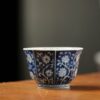 Hand-painted-Qinghua-Porcelain-Octagonal-Blue-Floral-150ml-Host-Cup5 Hand-painted Qinghua Porcelain Octagonal Blue Floral 150ml Host Cup