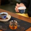 Hand-painted-Qinghua-Porcelain-Octagonal-Blue-Floral-150ml-Host-Cup8 Hand-painted Qinghua Porcelain Octagonal Blue Floral 150ml Host Cup