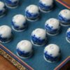 Hand-painted Qinghua Underglaze Red Porcelain landscape egg-shaped 45ml Tea Cup