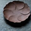 Handmade Carved Aged Zini Layered Lotus Petal Tea Boat