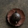 Handmade Carved Aged Zini Layered Lotus Petal Tea Boat