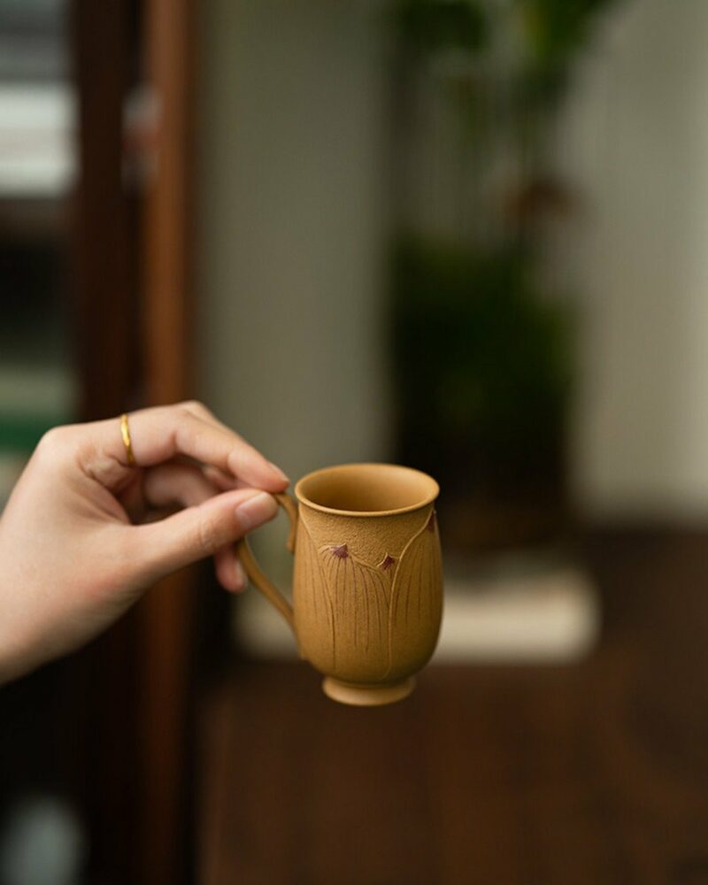 Handmade-Carved-Duanni-Lotus-Relief-100ml-Tea-Cup-With-Handle7 Handmade Carved Duanni Lotus Relief 100ml Tea Cup With Handle