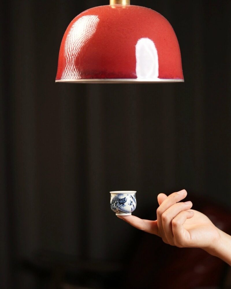 Handmade-Chinese-Style-Qinghua-Porcelain-Fsh-and-Algae-Furnace-shaped-30ml-Tea-Cup3 Handmade Chinese Style Qinghua Porcelain Fsh and Algae Furnace-shaped 30ml Tea Cup