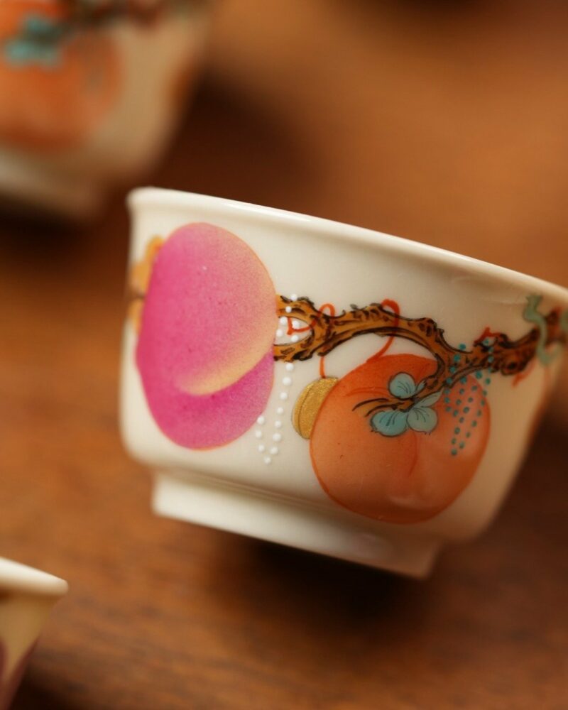 Handmade-Overglaze-decoration-Porcelain-Auspicious-Fu-Lu-Shou-50ml-Tea-Cup5 Handmade Overglaze decoration Porcelain Auspicious Fu Lu Shou 50ml Tea Cup