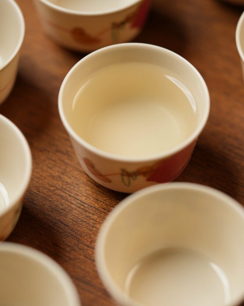 Handmade-Overglaze-decoration-Porcelain-Auspicious-Fu-Lu-Shou-50ml-Tea-Cup7 Handmade Overglaze decoration Porcelain Auspicious Fu Lu Shou 50ml Tea Cup