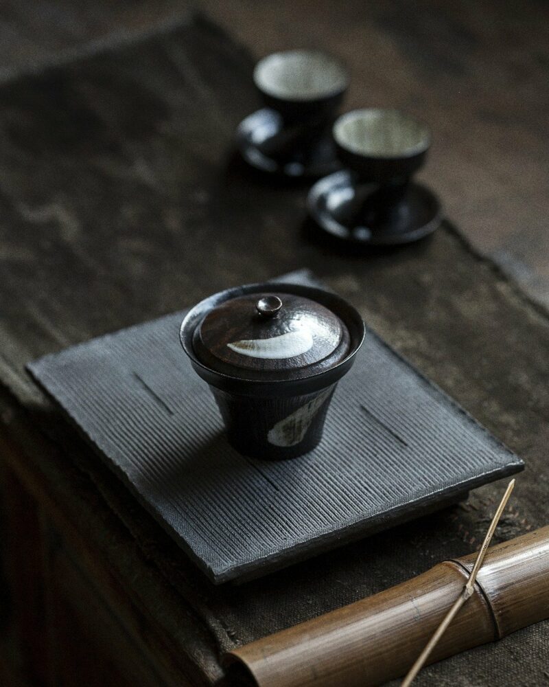 Handmade-Powder-Glaze-Ceramic-Ink-like-Cloud-Brushwork-100ml-Gaiwan14 Handmade Powder Glaze Ceramic Ink-like Cloud Brushwork 100ml Gaiwan