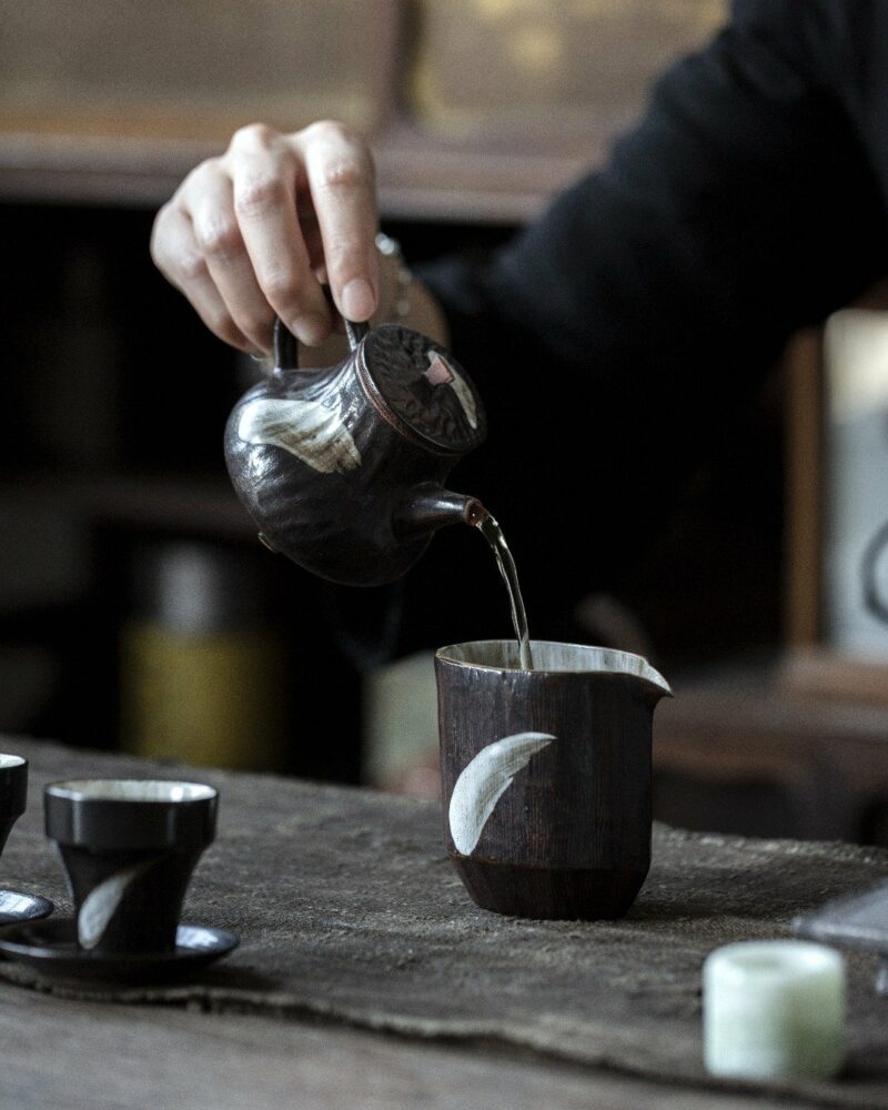 Handmade-Powder-Glaze-Ceramic-Ink-like-Cloud-Brushwork-100ml-Gaiwan20 Handmade Powder Glaze Ceramic Ink-like Cloud Brushwork 100ml Gaiwan