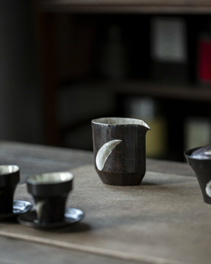 Handmade-Powder-Glaze-Ceramic-Ink-like-Cloud-Brushwork-100ml-Gaiwan24 Handmade Powder Glaze Ceramic Ink-like Cloud Brushwork 100ml Gaiwan