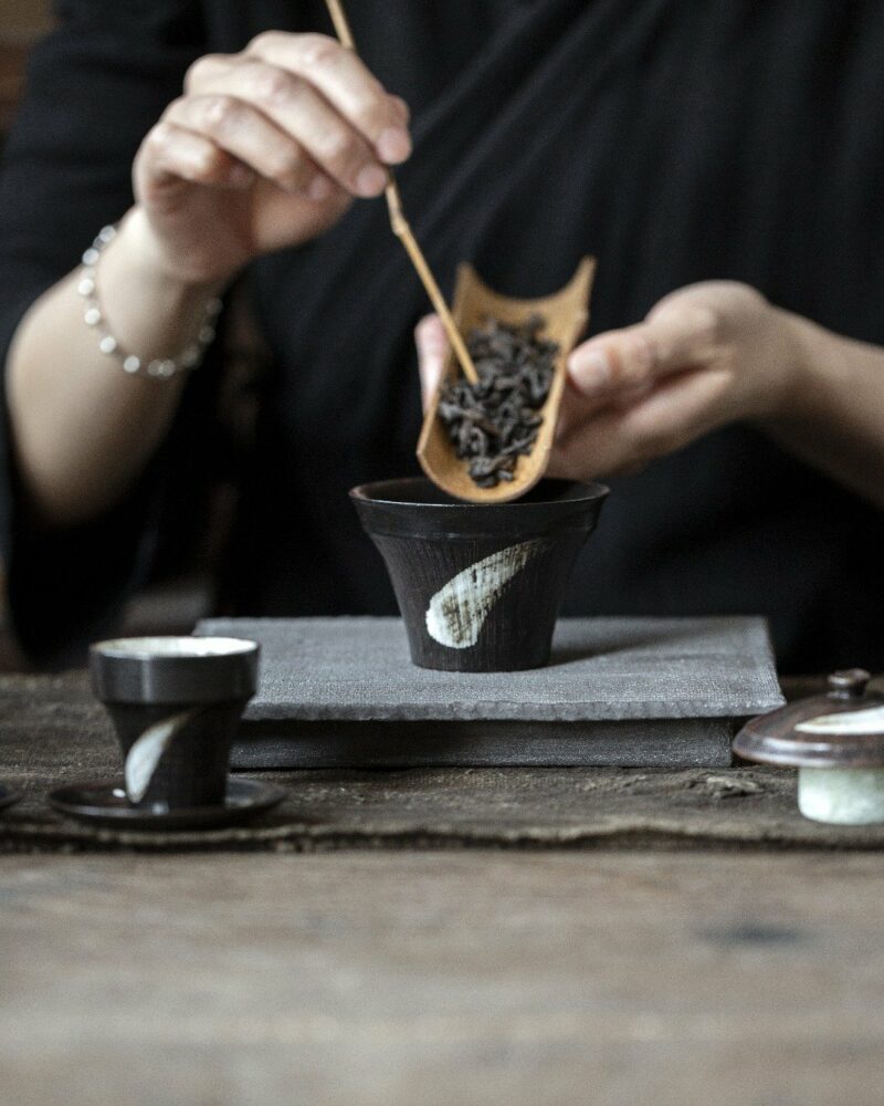 Handmade-Powder-Glaze-Ceramic-Ink-like-Cloud-Brushwork-100ml-Gaiwan4 Handmade Powder Glaze Ceramic Ink-like Cloud Brushwork 100ml Gaiwan