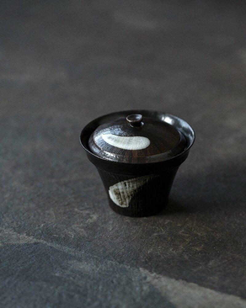 Handmade-Powder-Glaze-Ceramic-Ink-like-Cloud-Brushwork-100ml-Gaiwan8 Handmade Powder Glaze Ceramic Ink-like Cloud Brushwork 100ml Gaiwan