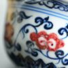 Handmade Qinghua Underglaze Red Porcelain Lingzhi 50ml Gaiwan Set
