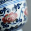 Handmade Qinghua Underglaze Red Porcelain Lingzhi 50ml Gaiwan Set