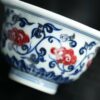 Handmade Qinghua Underglaze Red Porcelain Lingzhi 50ml Gaiwan Set