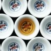 Handmade Qinghua Underglaze Red Porcelain Lingzhi 50ml Gaiwan Set