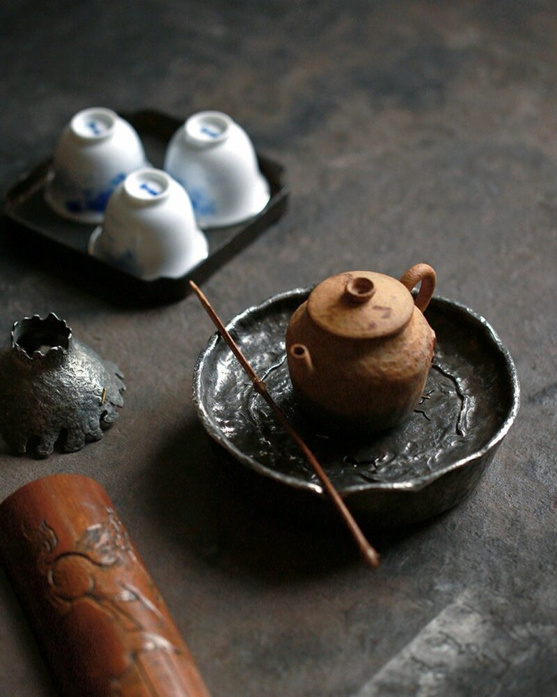 Handmade-Traditional-Vintage-Style-Tin-Worm-eaten-Like-Tea-Boat-With-Copper-Rivets5 Handmade Traditional Vintage Style Tin Worm-eaten Like Tea Boat With Copper Rivets
