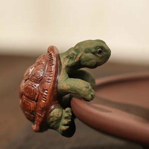 Handmade-Zisha-Yixing-Clay-Tortoise-Shell-Relief-Tea-Pet1 Handmade Zisha Yixing Clay Tortoise Shell Relief Tea Pet