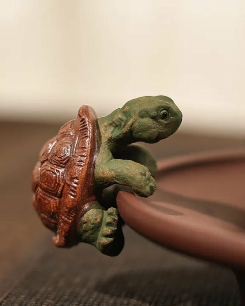 Handmade-Zisha-Yixing-Clay-Tortoise-Shell-Relief-Tea-Pet1 Handmade Zisha Yixing Clay Tortoise Shell Relief Tea Pet