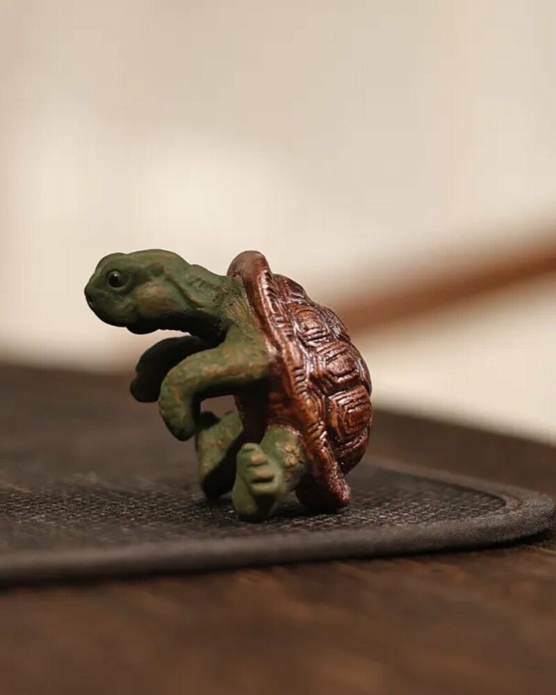 Handmade-Zisha-Yixing-Clay-Tortoise-Shell-Relief-Tea-Pet2 Handmade Zisha Yixing Clay Tortoise Shell Relief Tea Pet