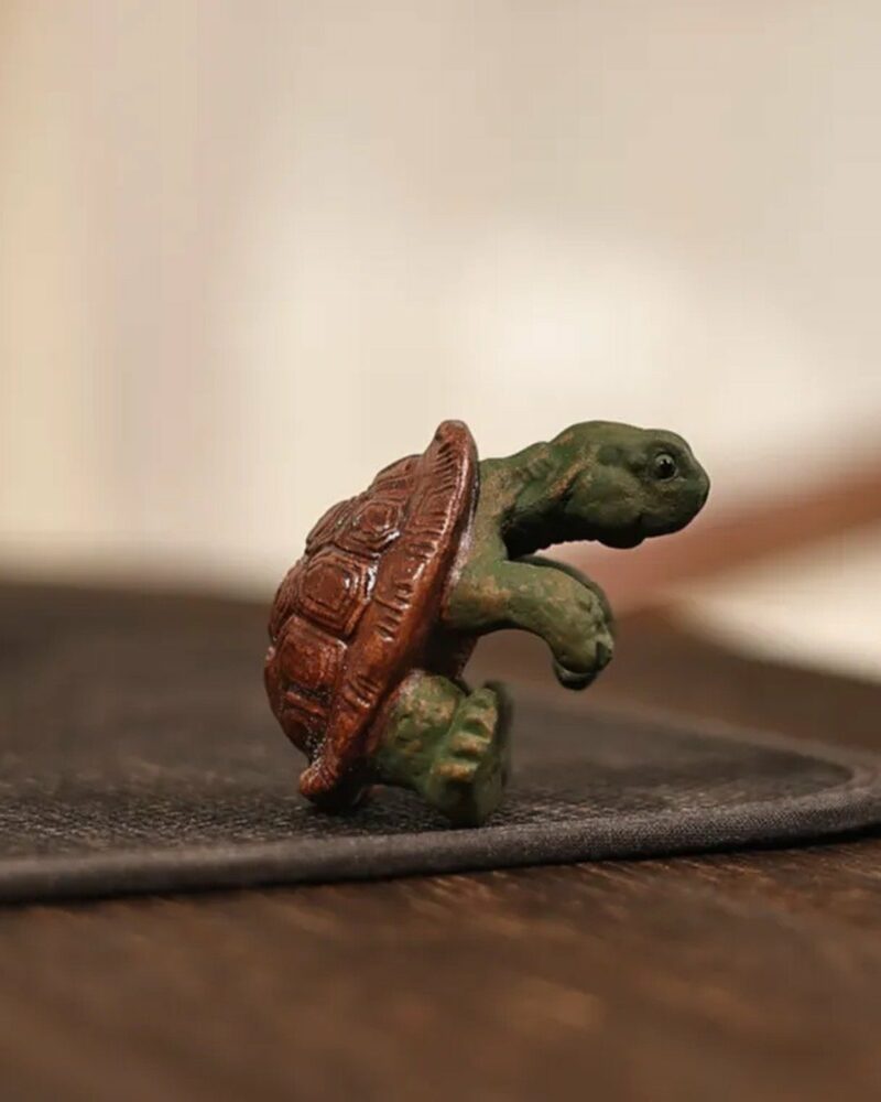 Handmade-Zisha-Yixing-Clay-Tortoise-Shell-Relief-Tea-Pet3 Handmade Zisha Yixing Clay Tortoise Shell Relief Tea Pet