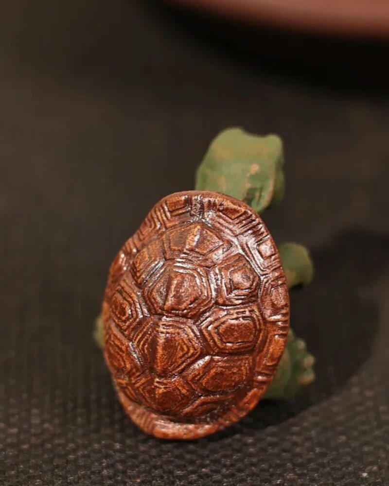 Handmade-Zisha-Yixing-Clay-Tortoise-Shell-Relief-Tea-Pet5 Handmade Zisha Yixing Clay Tortoise Shell Relief Tea Pet