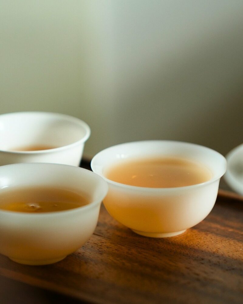 Minimalist Extra Thin Jade Porcelain Flared lip 40ml Tea Cup Set of 3