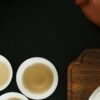 Minimalist Extra Thin Jade Porcelain Flared lip 40ml Tea Cup Set of 3