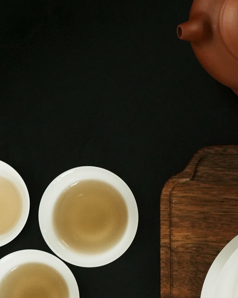 Minimalist Extra Thin Jade Porcelain Flared lip 40ml Tea Cup Set of 3