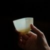 Minimalist Icy Glass Square Shape 50ml Tea Cup